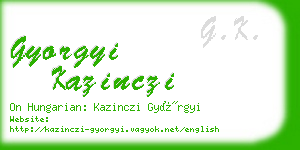 gyorgyi kazinczi business card